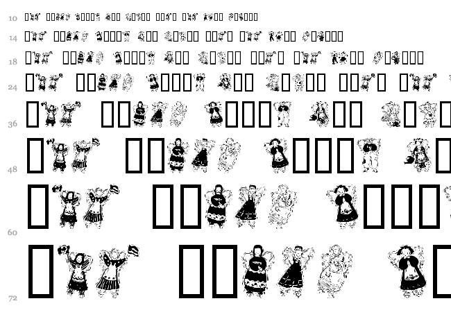 Angels around the world font waterfall